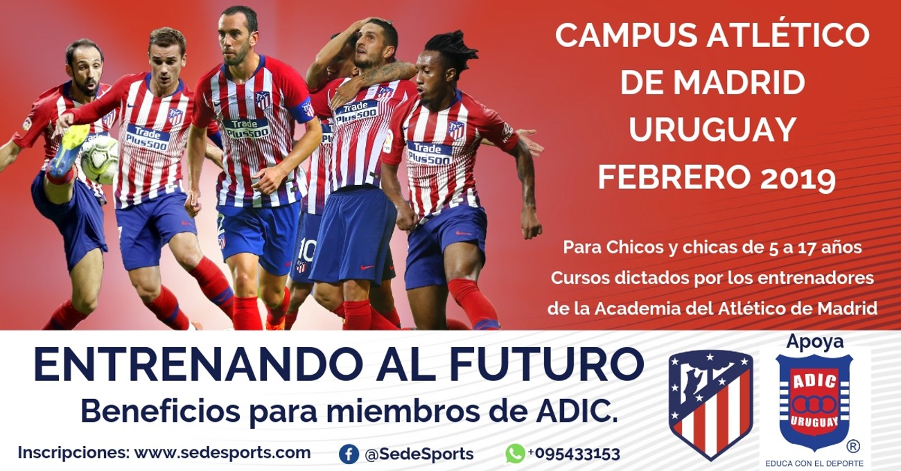 Tres profes y un alumno de ADIC participarán invitados en el Campus de Atlético de Madrid